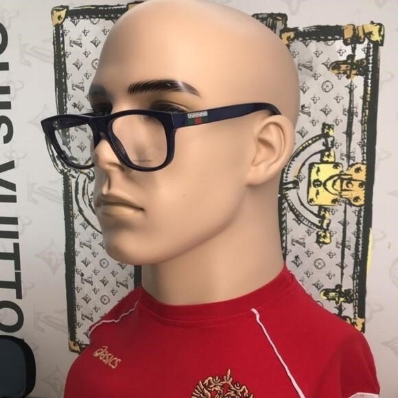 Gucci GG0768O 003 – Shiny Blue Rectangular Frame | 54-16-145 | New Authentic” - Picture 5 of 12